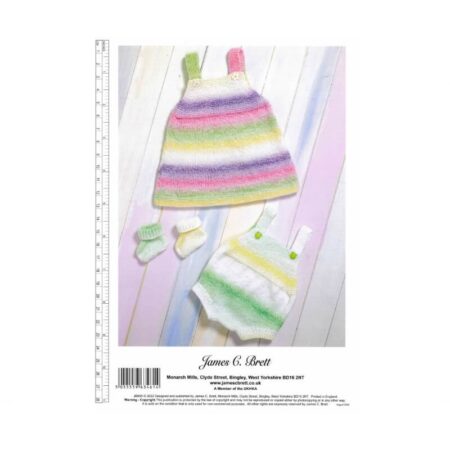 Baby Marble DK Romper, Dress and Bootees Pattern JB805 - Image 2