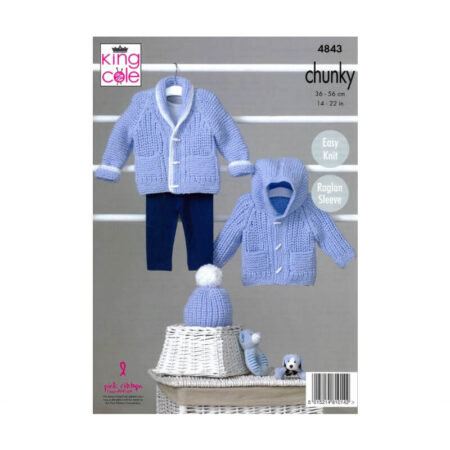 King Cole Jackets and Hat Pattern 4843 - Image 2
