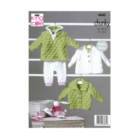 King Cole Hoody, Jacket and Matinee Coat Pattern 4845 - Image 2