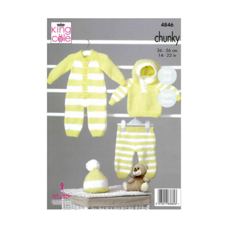 King Cole All-in-one, Hoody, Pants and Hat Pattern 4846 - Image 2