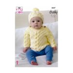 King Cole Sweater, Cardigan, Hat and Blanket Pattern 4847