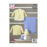 King Cole Sweater, Cardigan, Hat and Blanket Pattern 4847