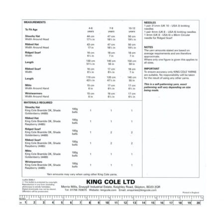 King Cole DK Accessories Pattern 5646 - Image 3