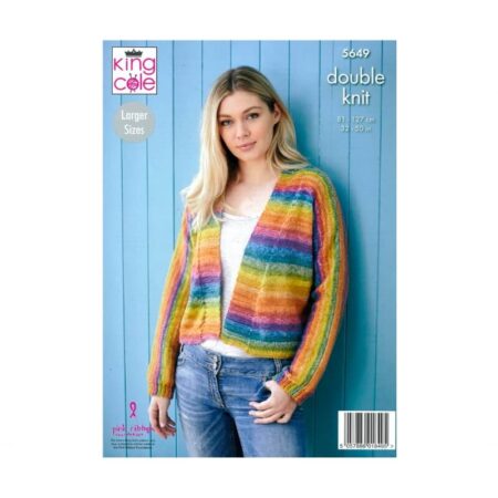 King Cole DK Ladies Cardigans Pattern 5649 - Image 2