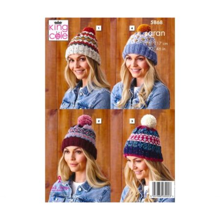 King Cole DK Sweater and Hats Pattern 5868 - Image 2