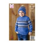 King Cole DK Sweaters, Cardigan and Hat Pattern 5869