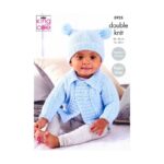 King Cole DK Collared Coat, Round Neck Coat & Hat Pattern 5925