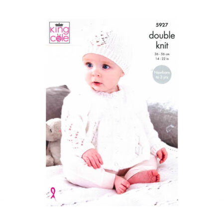 King Cole DK Matinee Coat, Hat and Blanket Pattern 5927
