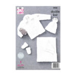 King Cole DK Jacket, Hat, Mitts and Blanket Pattern 5928