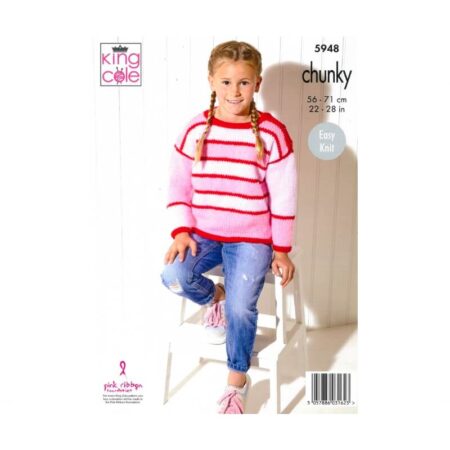 King Cole Chunky Sweater and Cardigan Pattern 5948 - Image 2