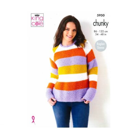 King Cole Chunky Sweaters Pattern 5950