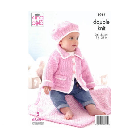 King Cole DK Jacket, Hat, Leggings and Blanket Pattern 5964 - Image 2