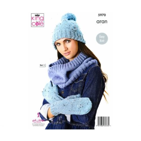 King Cole Aran Accessories Pattern 5970 - Image 2