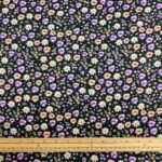 Purple Floral Polyester Peachskin