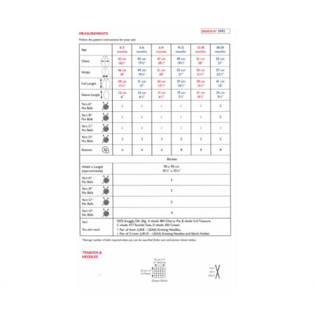 Sirdar Girls Hooded Jacket Pattern 5492 - Image 2