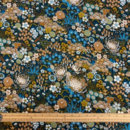 Teal Tropical Viscose - Image 2