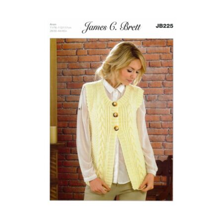 Aztec Aran Waistcoat Pattern JB225