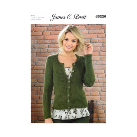 Aztec Aran Cardigan Pattern JB226