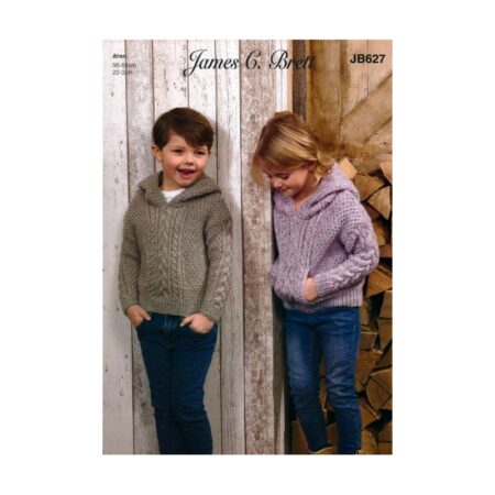 Aztec Aran Hooded Sweater Pattern JB627