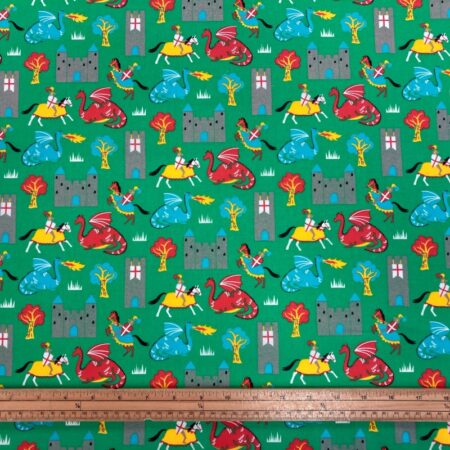 Knights and Dragons Polycotton - Image 3