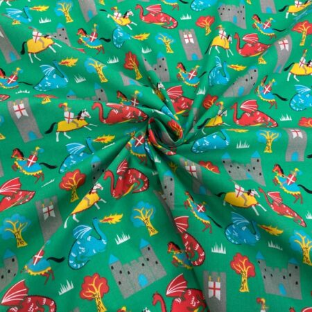 Knights and Dragons Polycotton - Image 2