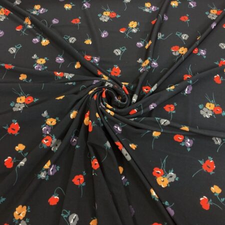 Portia Flower Polyester Jersey - Image 3