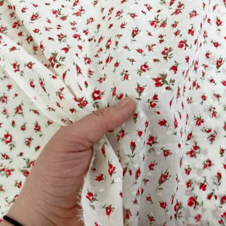 Floral Swiss Dot Dobby - Image 7
