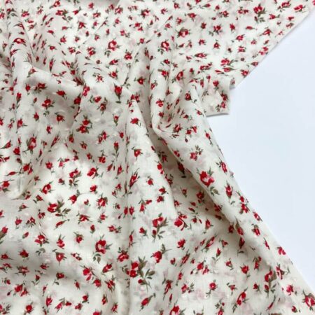 Floral Swiss Dot Dobby - Image 8