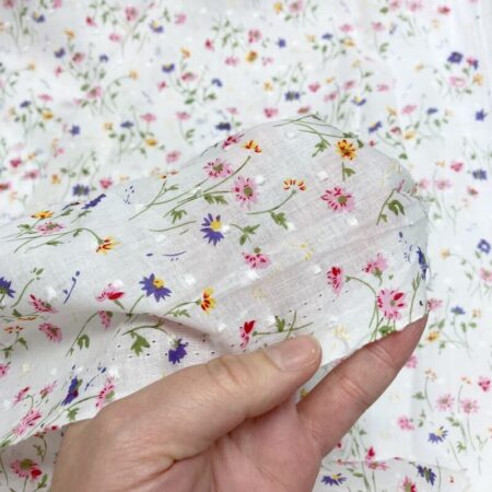 Floral Swiss Dot Dobby - Image 4