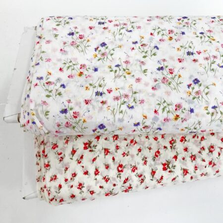 Floral Swiss Dot Dobby