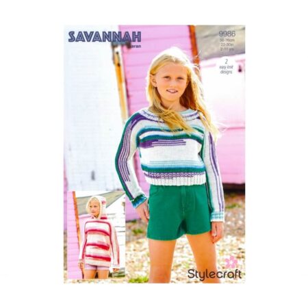 Stylecraft Hoodie and Sweater Pattern 9986
