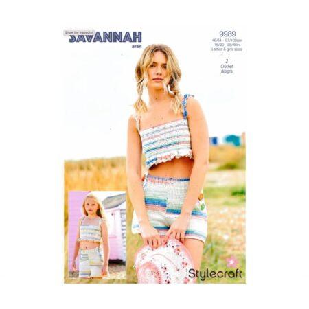 Stylecraft Crochet Top and Shorts Pattern 9989