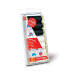 Gütermann Sew All Thread Black and White 7 PACK with 100m Reels