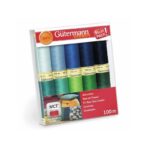 Gütermann Sew All Thread Blues and Greens 10 PACK with 100m Reels
