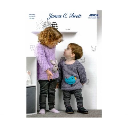 Sweater with Back Opening Pattern JB832