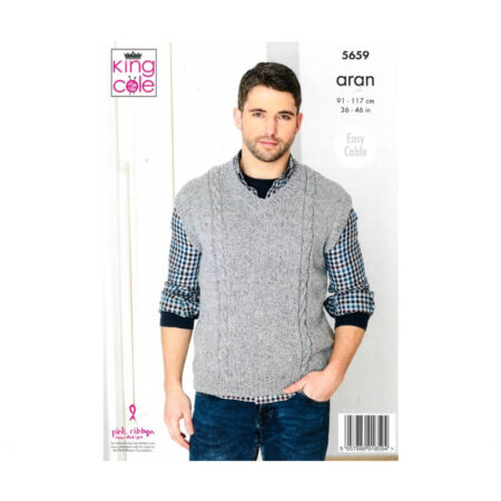 King Cole Men's Sweater & Sleeveless Sweater Pattern 5659 - Image 2