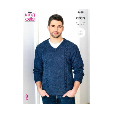 King Cole Men's Sweater & Sleeveless Sweater Pattern 5659