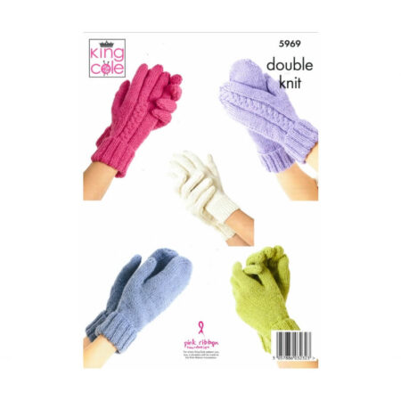 King Cole Gloves and Mittens Pattern 5969 - Image 2