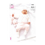 Shawl, Matinee Coat, Dress, Hat & Bootee Pattern 5980