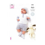 Sweaters, Pants, Hat & Bootees Pattern 5981