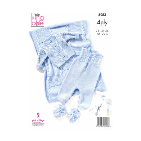 Jacket, Dungarees, Bootees & Blanket Pattern 5983 - Image 2