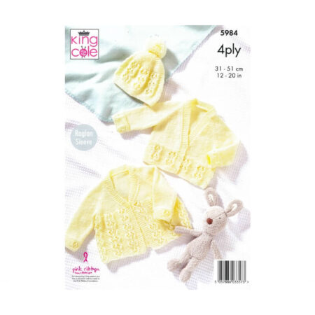 Matinee Jacket, Cardigan and Hat Pattern 5984 - Image 2