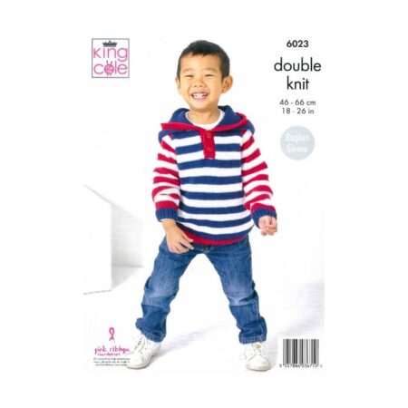 King Cole Sweater, Hoodie and Crown Pattern 6023 - Image 2