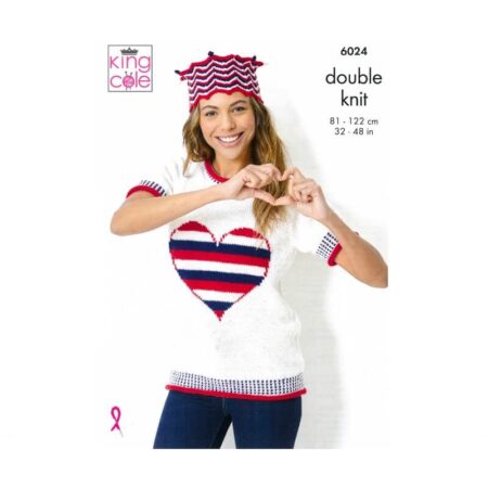 King Cole Sweater, Tank Top and Crown Pattern 6024