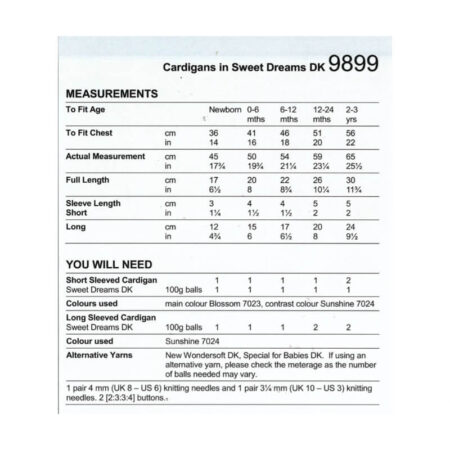 Cardigans Pattern 9899 - Image 2