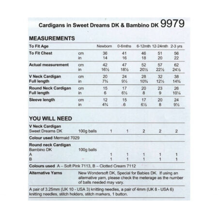 Cardigans Pattern 9979 - Image 2