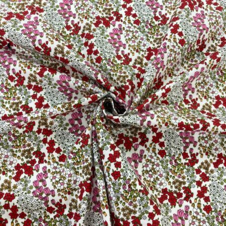 Packed Border Flowers Cotton Poplin - Image 3