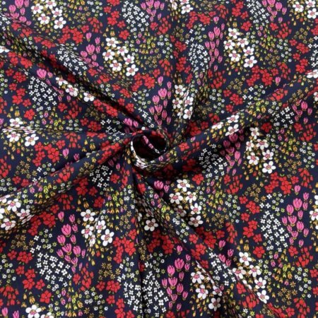 Packed Border Flowers Cotton Poplin - Image 5