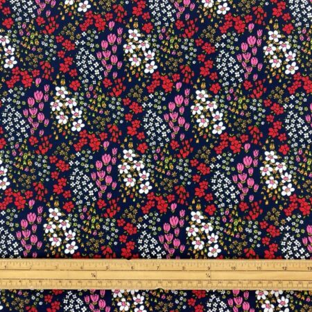 Packed Border Flowers Cotton Poplin - Image 6