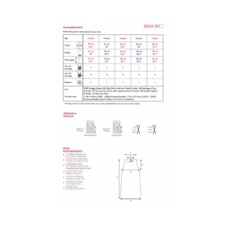 Sirdar Star & Lightening Motif Dress Pattern 2613 - Image 2